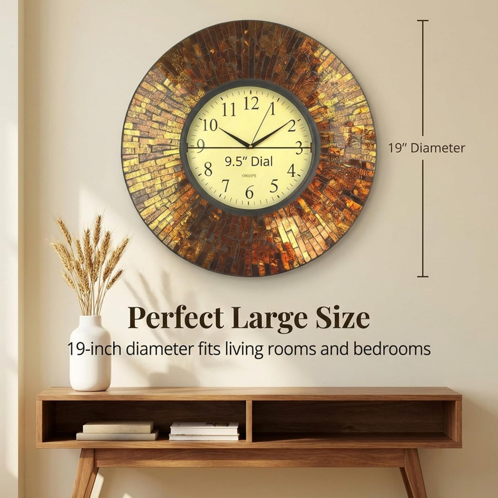 Black Wall Clock — 19" - View 3