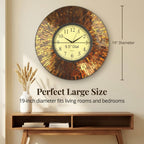 Black Wall Clock — 19" - View 3