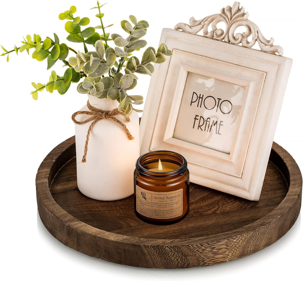Round Farmhouse Brown Candle — Brown-1pc
