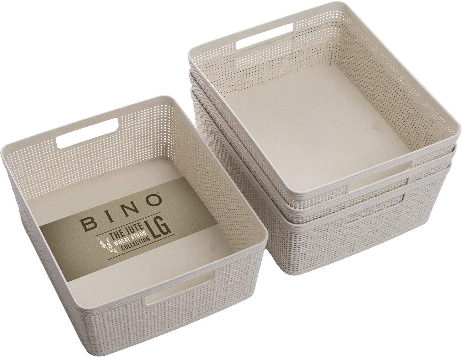 Boho Beige Storage Basket — Natural