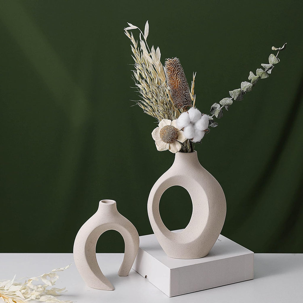 Modern Black Vase Set - View 5