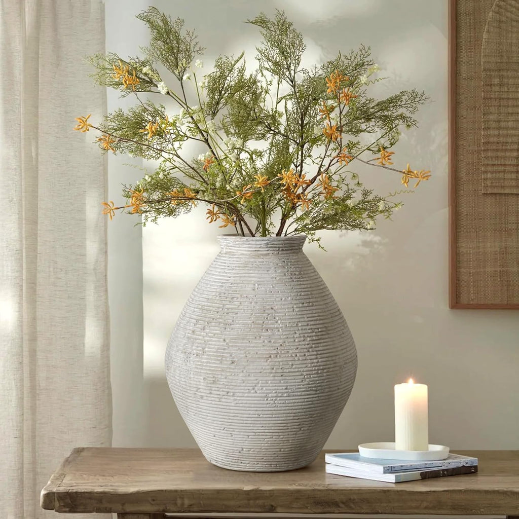 Farmhouse Beige Flower Vase - View 7