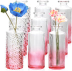Farmhouse Black Flower Vase — Set of 32 — Pink
