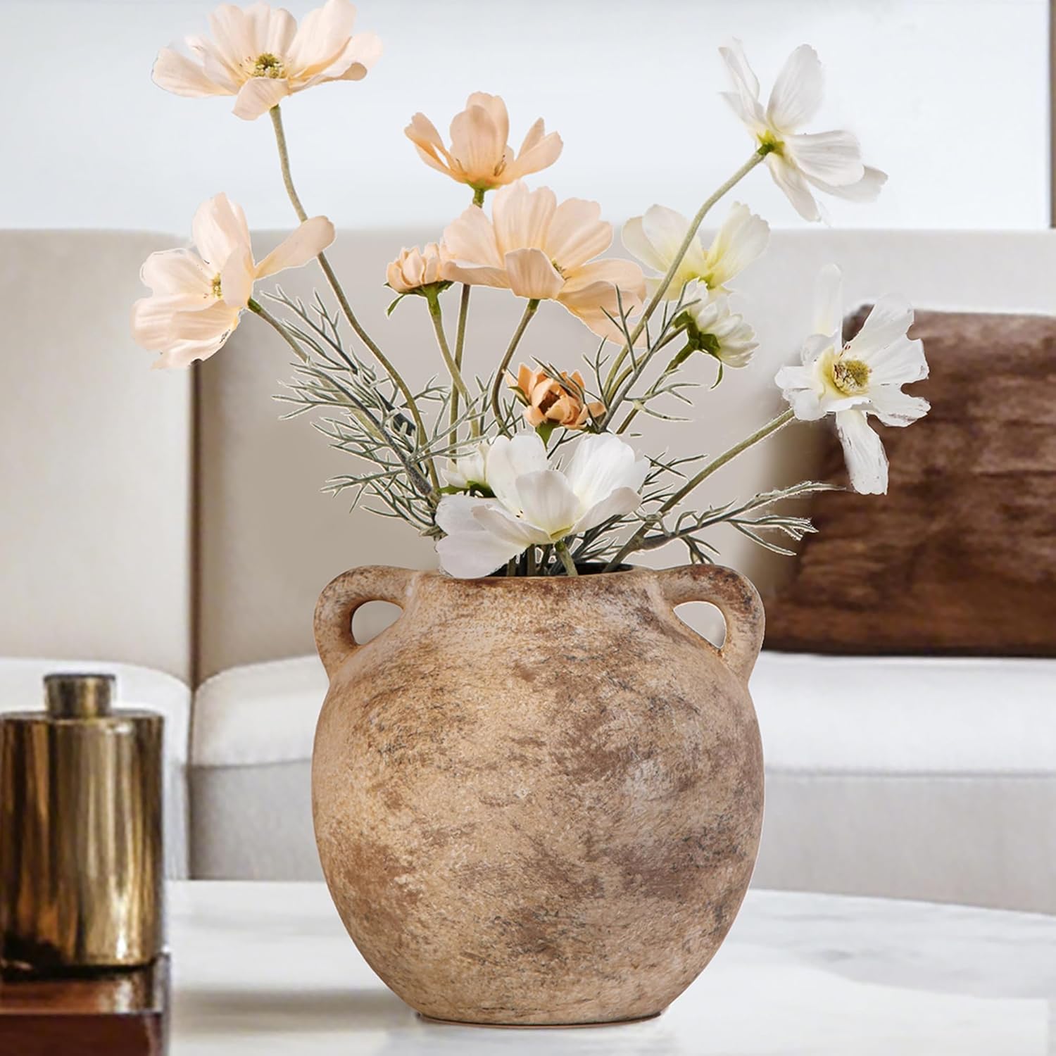 Vintage Farmhouse Ceramic Flower Vase — 112-9-6in