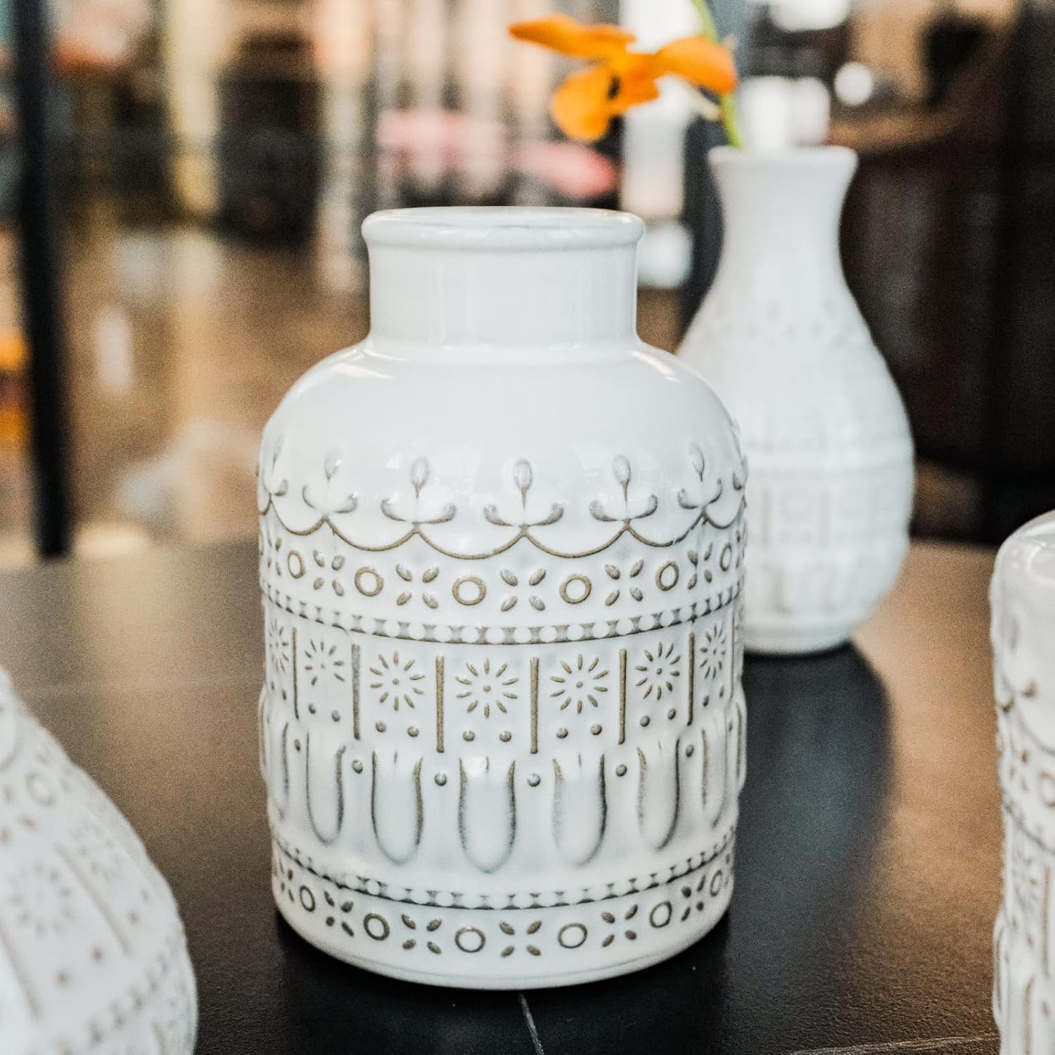 Vintage Farmhouse Ceramic Vase Set — Set of 10 - View 4