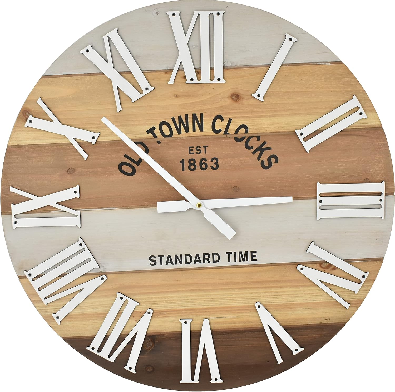 Blue Wall Clock — 18" — Roman Wood