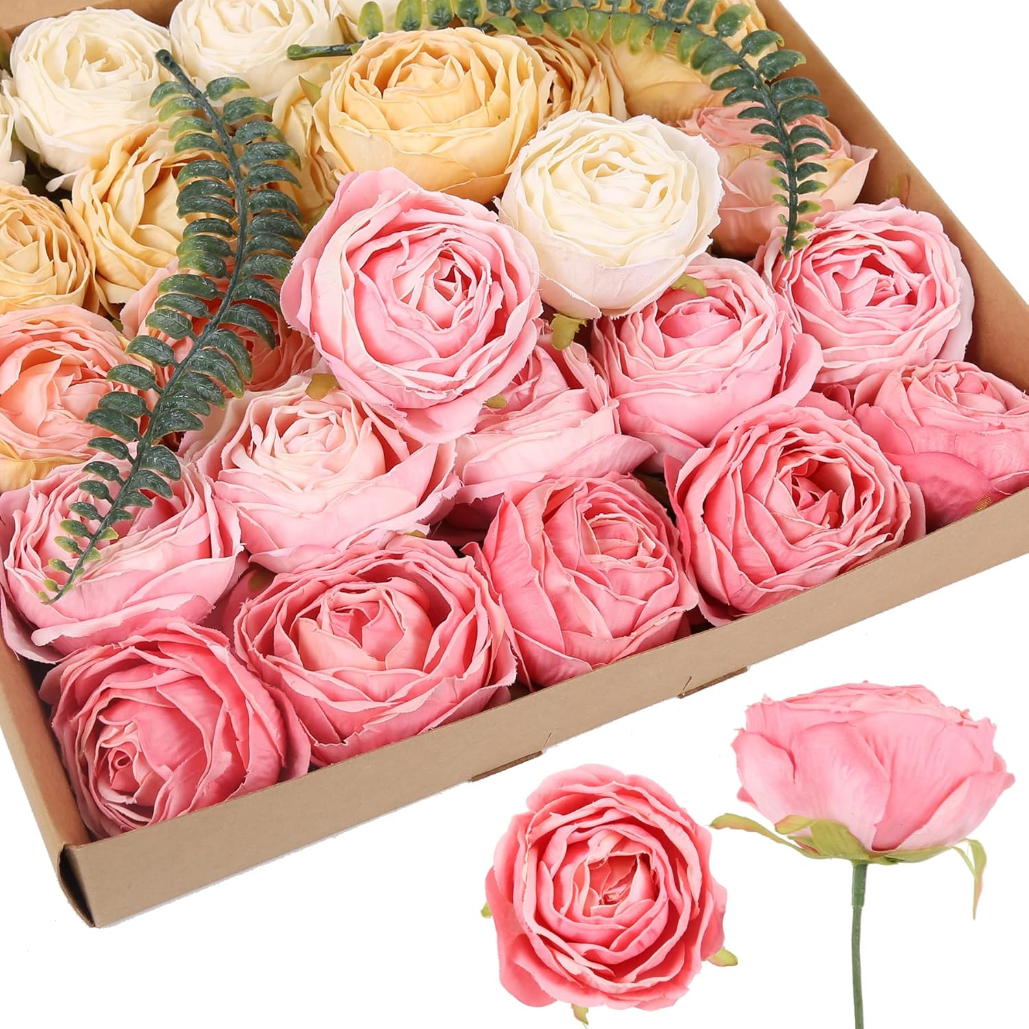 Vintage Brown Artificial Flowers — Shades of Watermelon