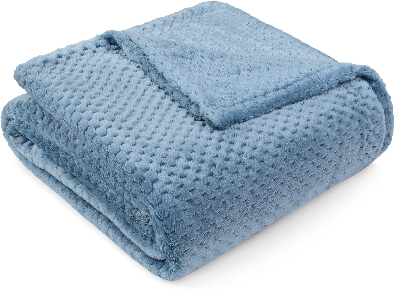 Beige Throw Pillow — 60" — Dusty Blue