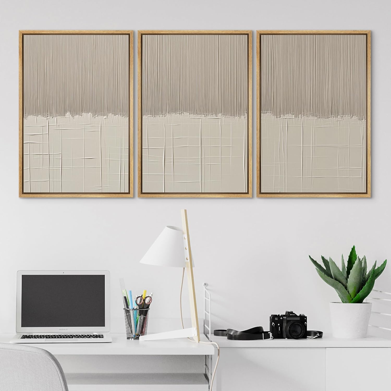 Framed Boho Fabric Wall Art — 24" - View 4