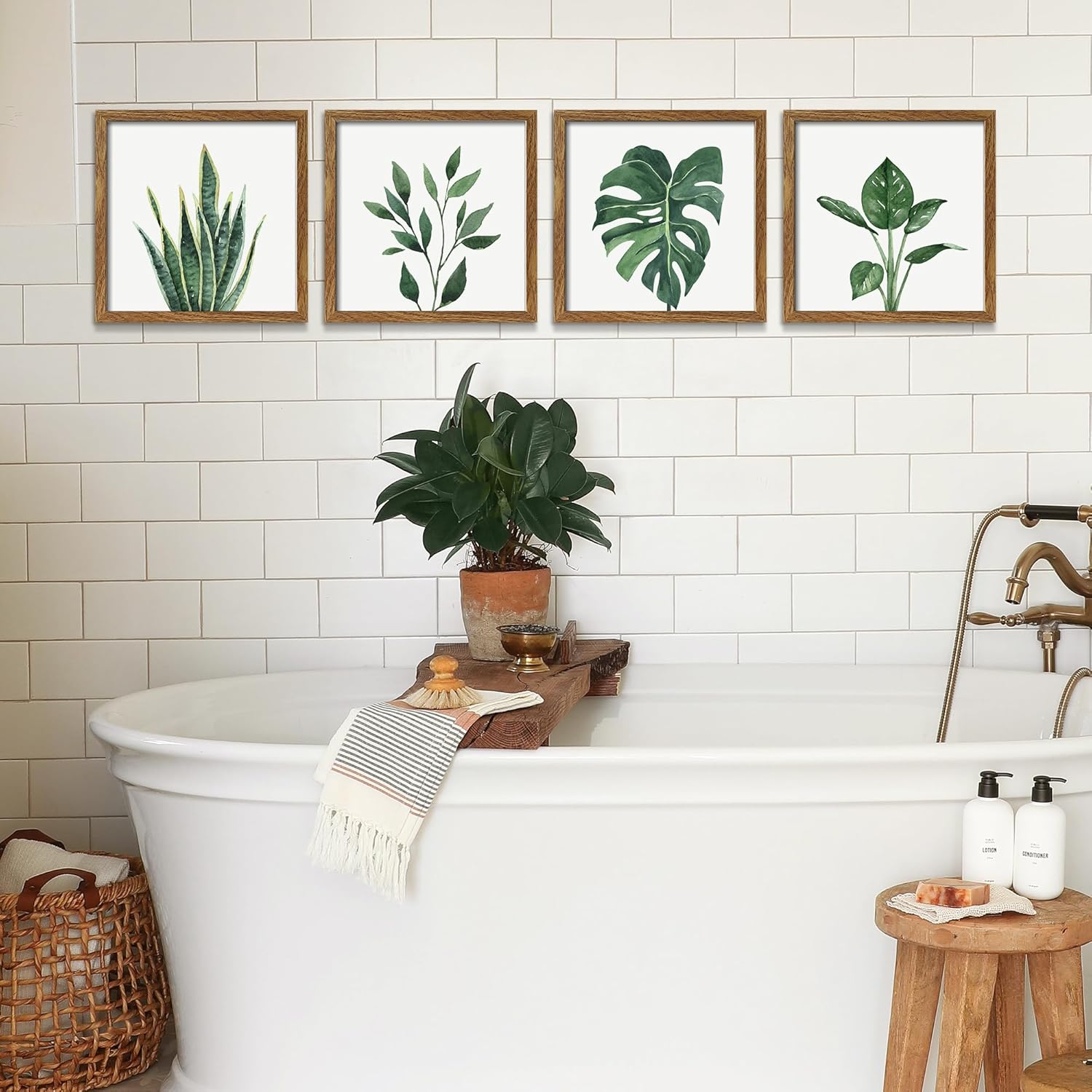 Framed Farmhouse Beige Wall Art — 10" - View 3