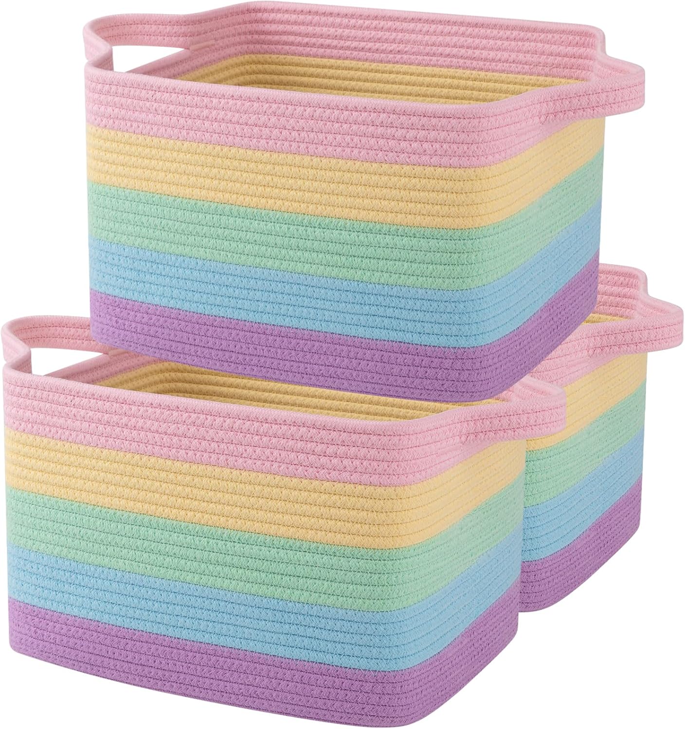 Boho Black Vase — Set of 3 — Rainbow Pastel