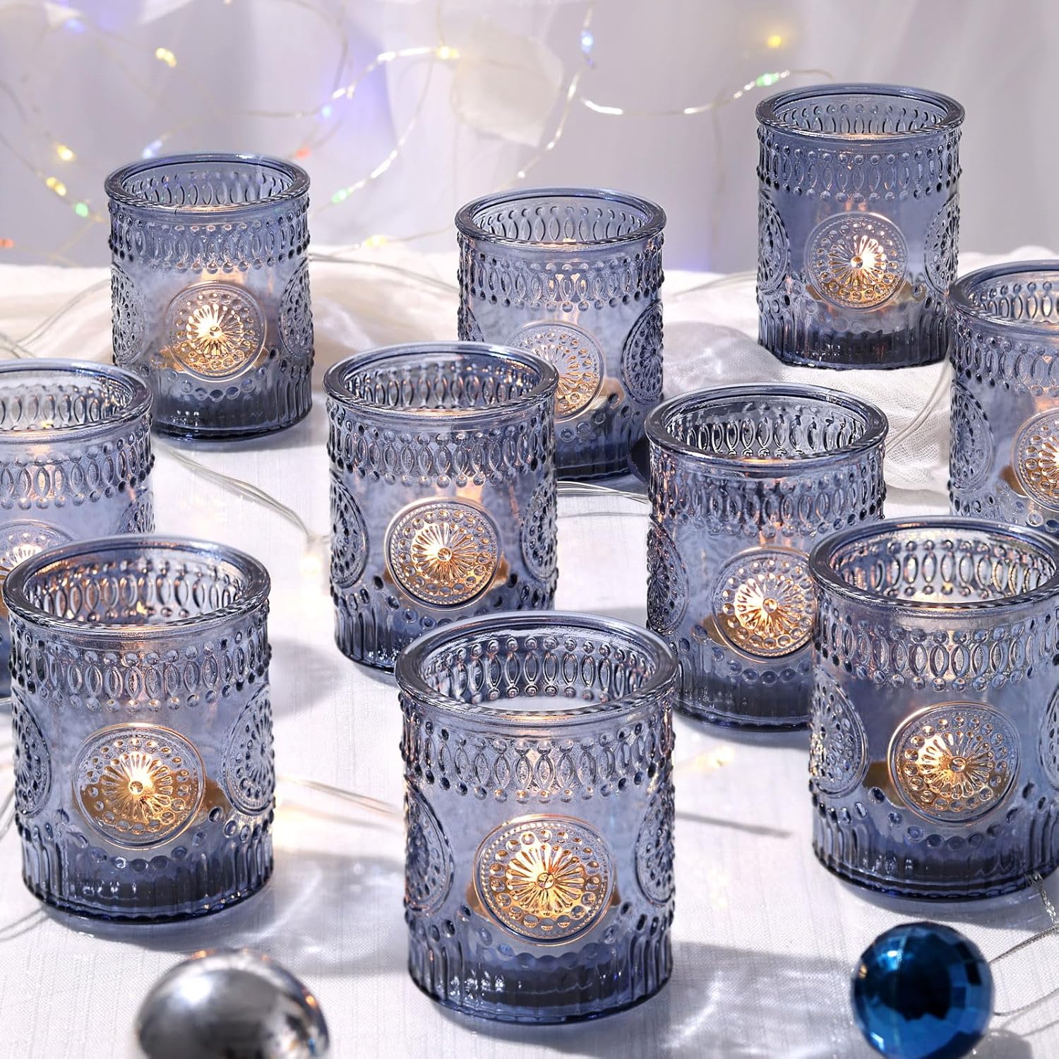 Vintage Blue Candle — Blue