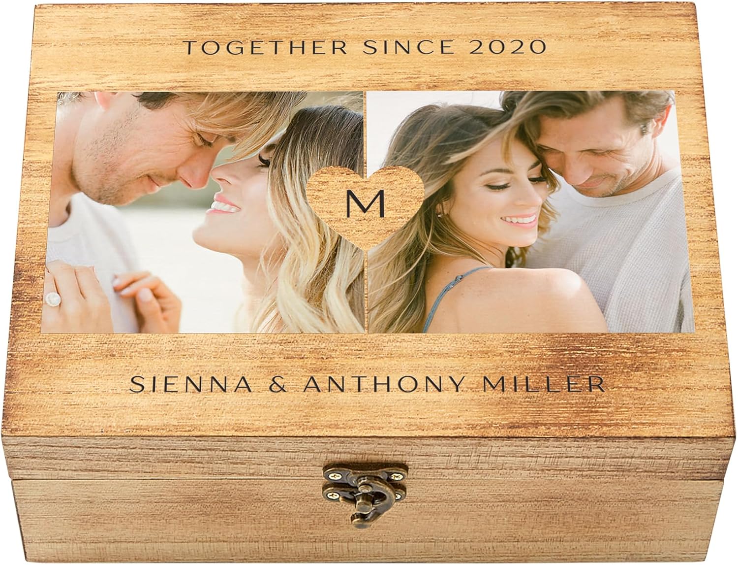 Personalized Wood Home Decor — Photo - Heart Initial
