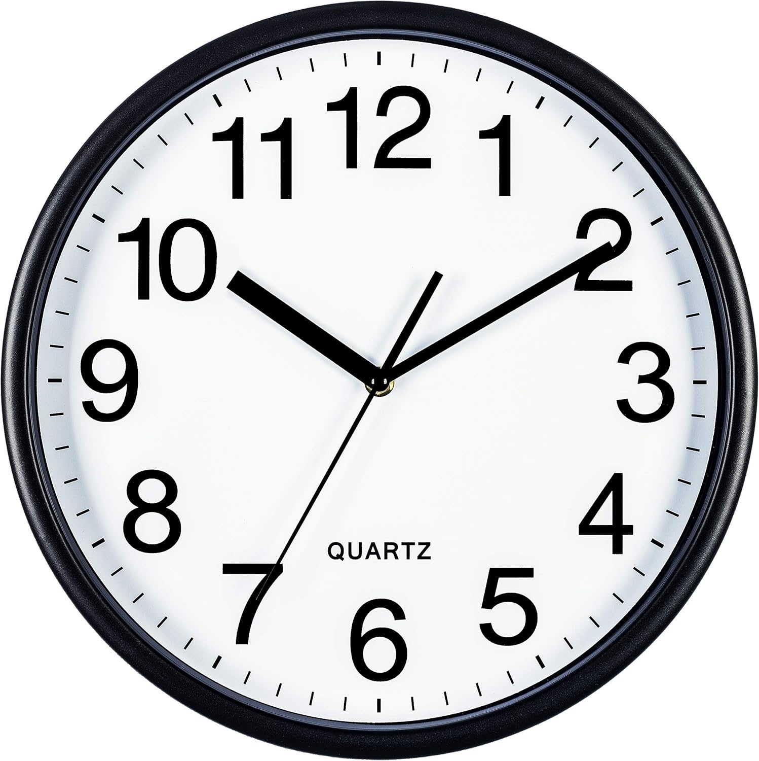 Battery Operated Black Wall Clock — 13" - View 7