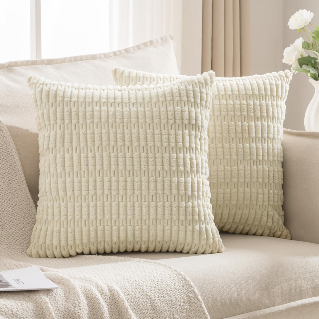 Boho Beige Throw Pillow Cover — 24"