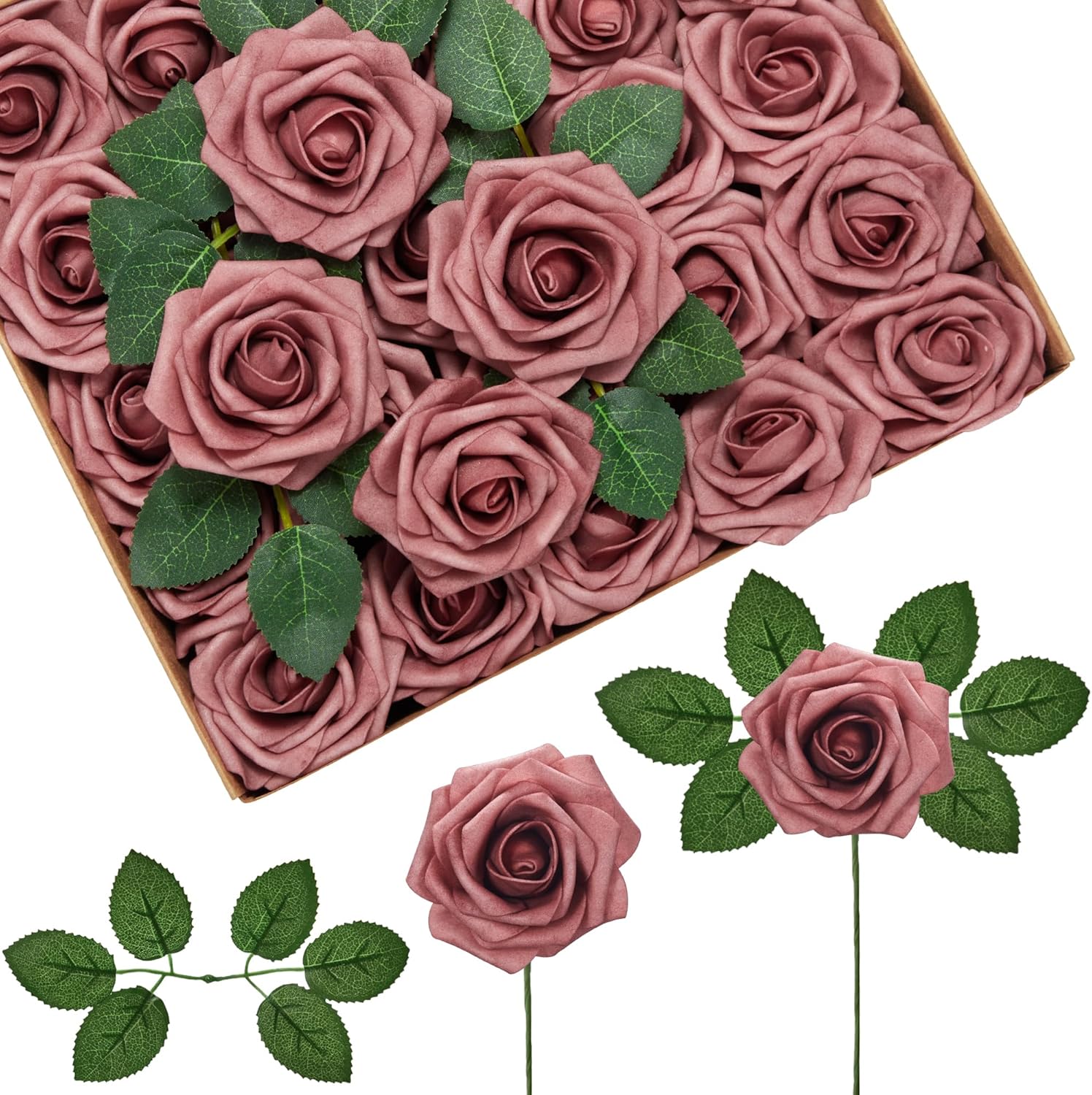Beige Artificial Flowers — Dusty Pink
