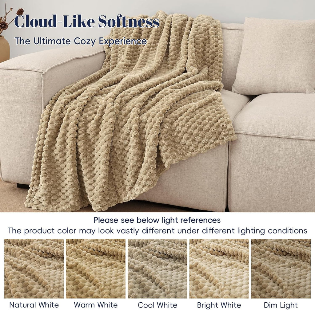 Luxe Beige Throw Pillow — 50" - View 5