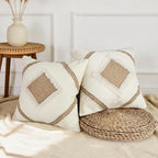 Linen Boho Beige Throw Pillow Cover — 18" - View 7