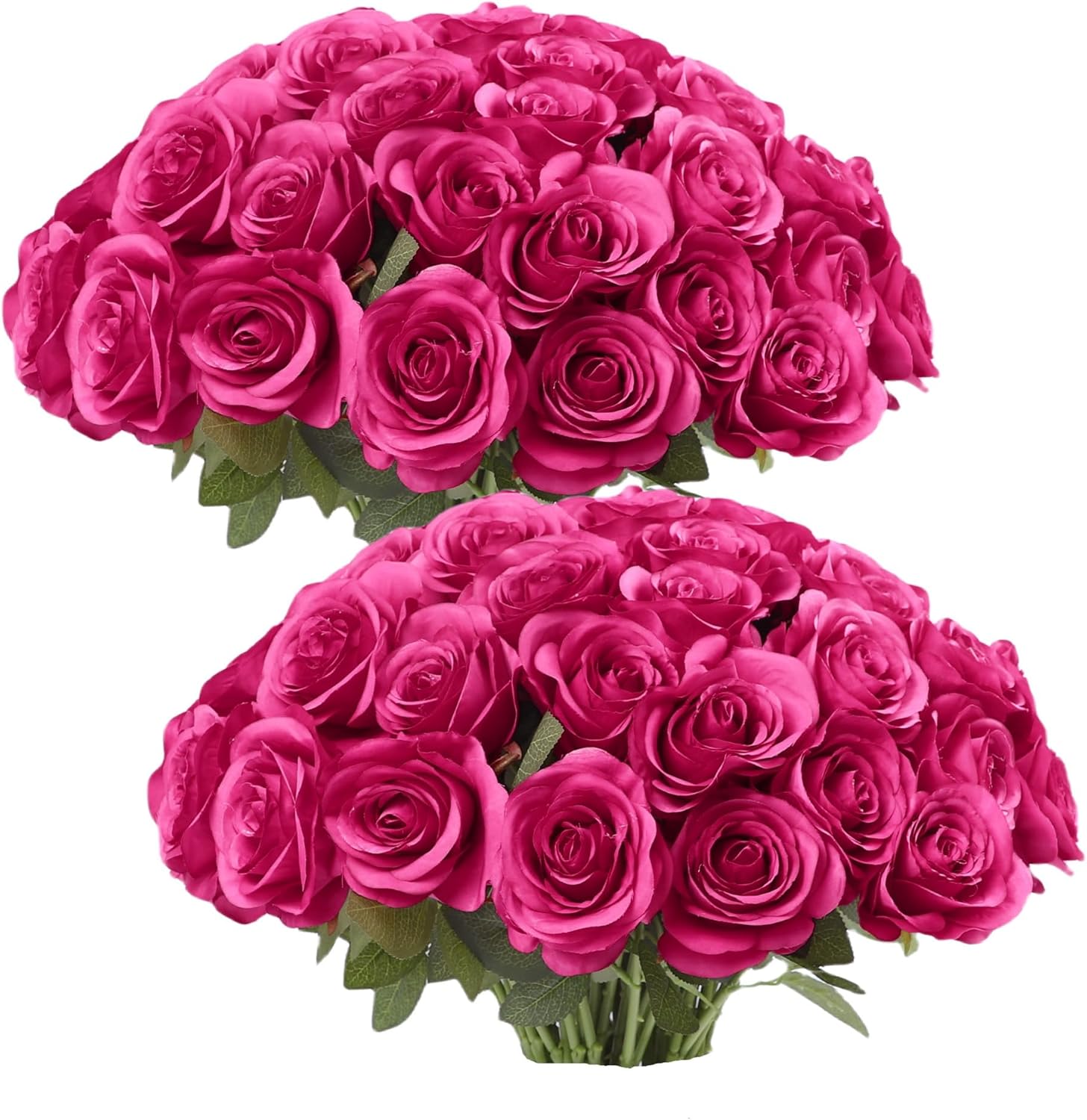 Beige Artificial Flowers — Hot Pink