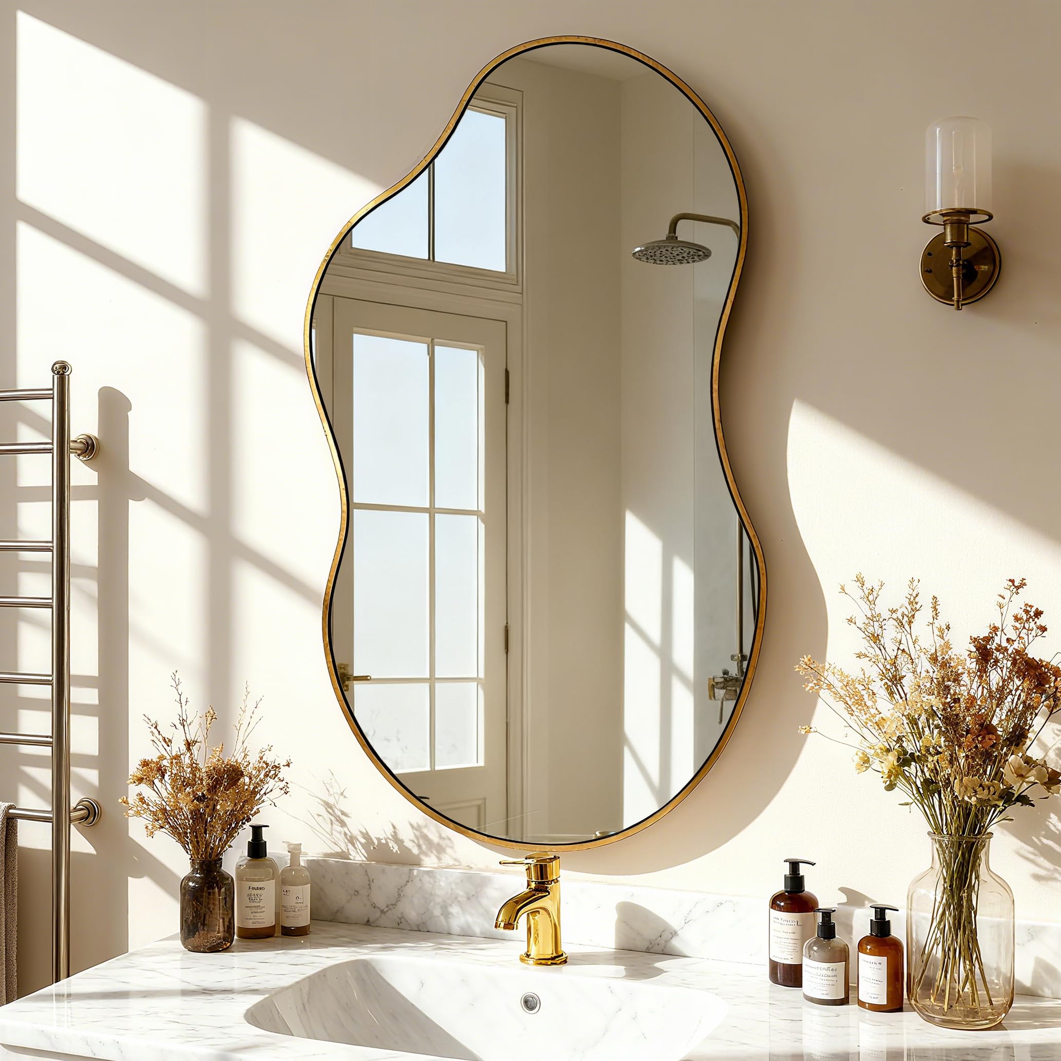Antique Luxe Black Wall Mirror — 20"