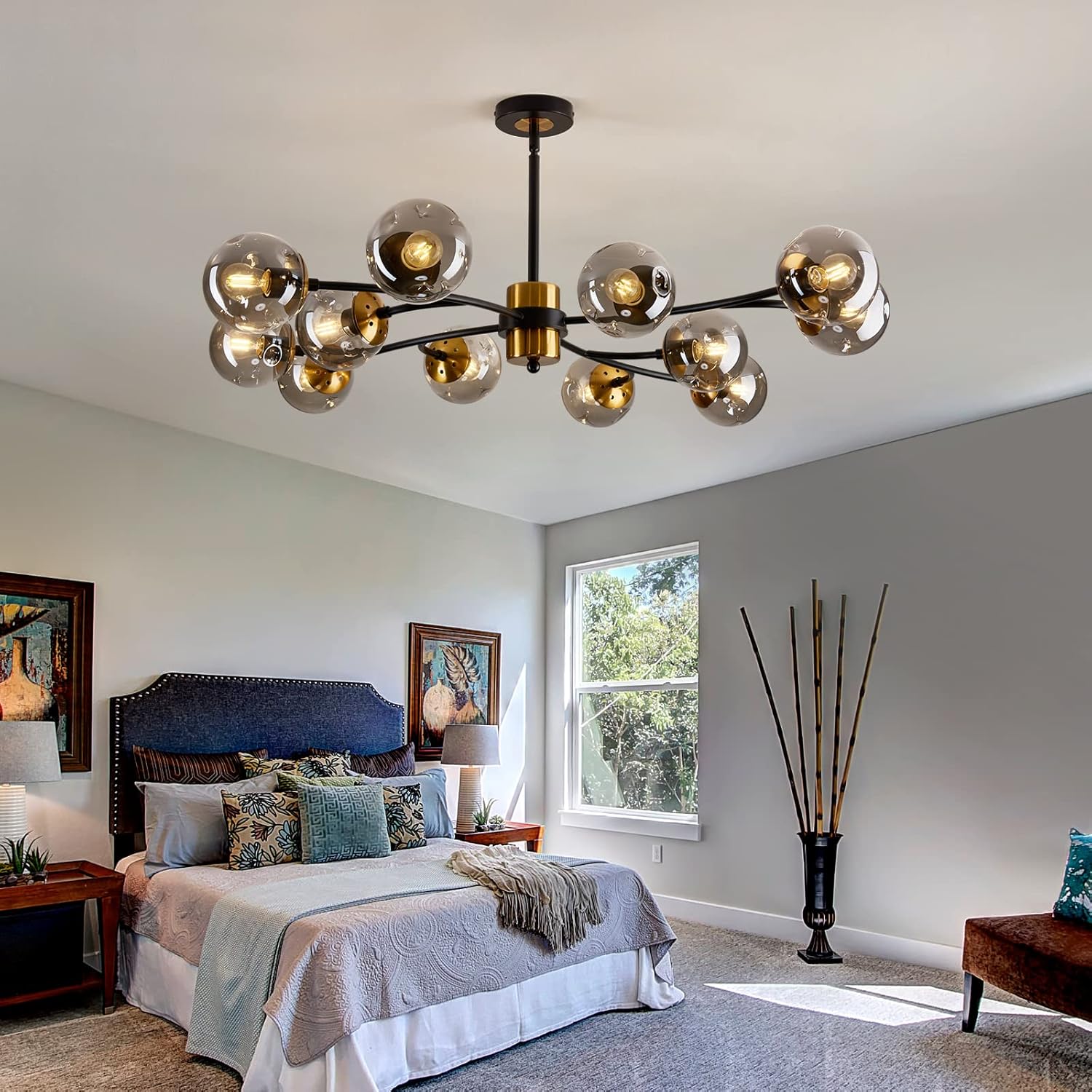 Vintage Luxe Metal Chandelier — 12-Light - View 8