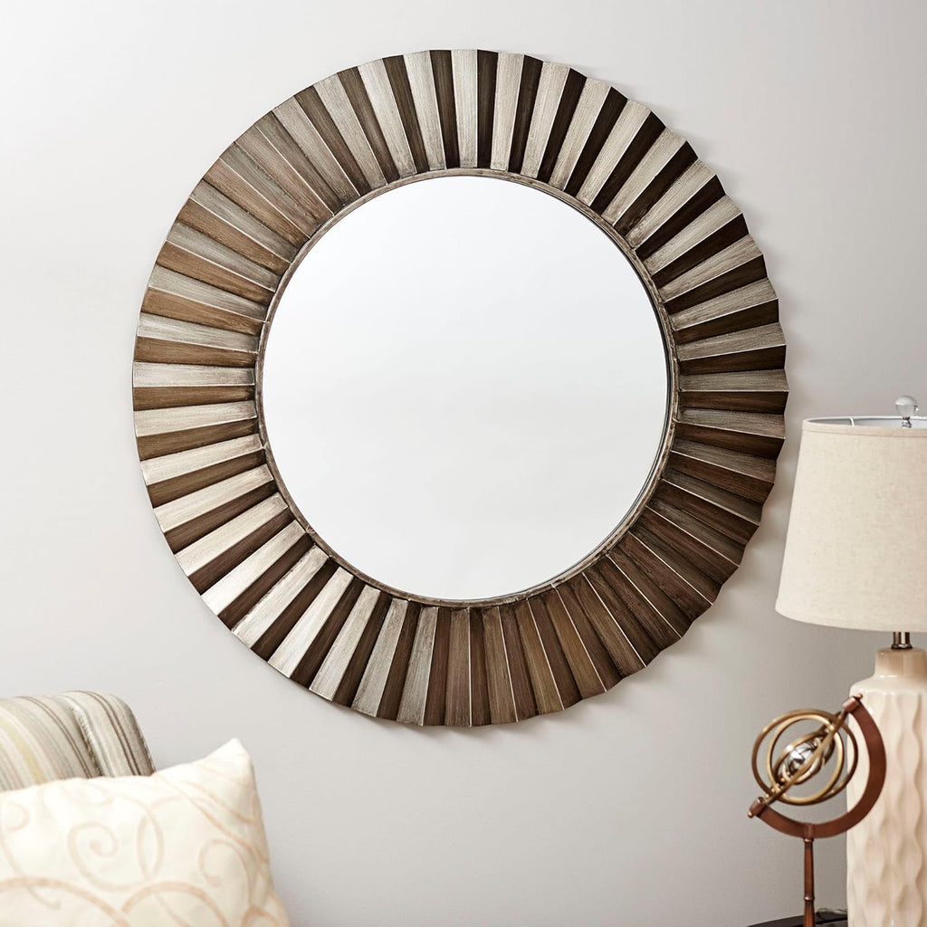Round Metal Wall Mirror - View 2