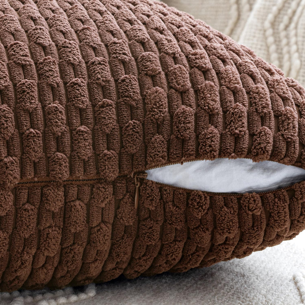 Boho Beige Throw Pillow Cover — 18" - View 6