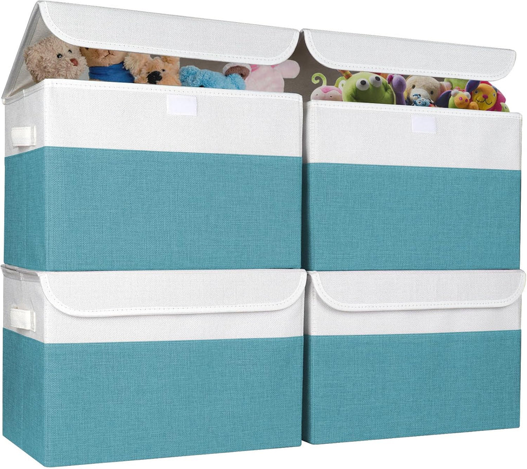 Linen Beige Throw Pillow — 6x9 — Teal & White