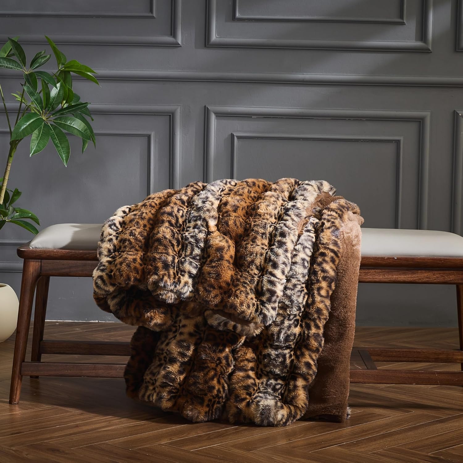 Beige Throw Pillow — 51" - View 6
