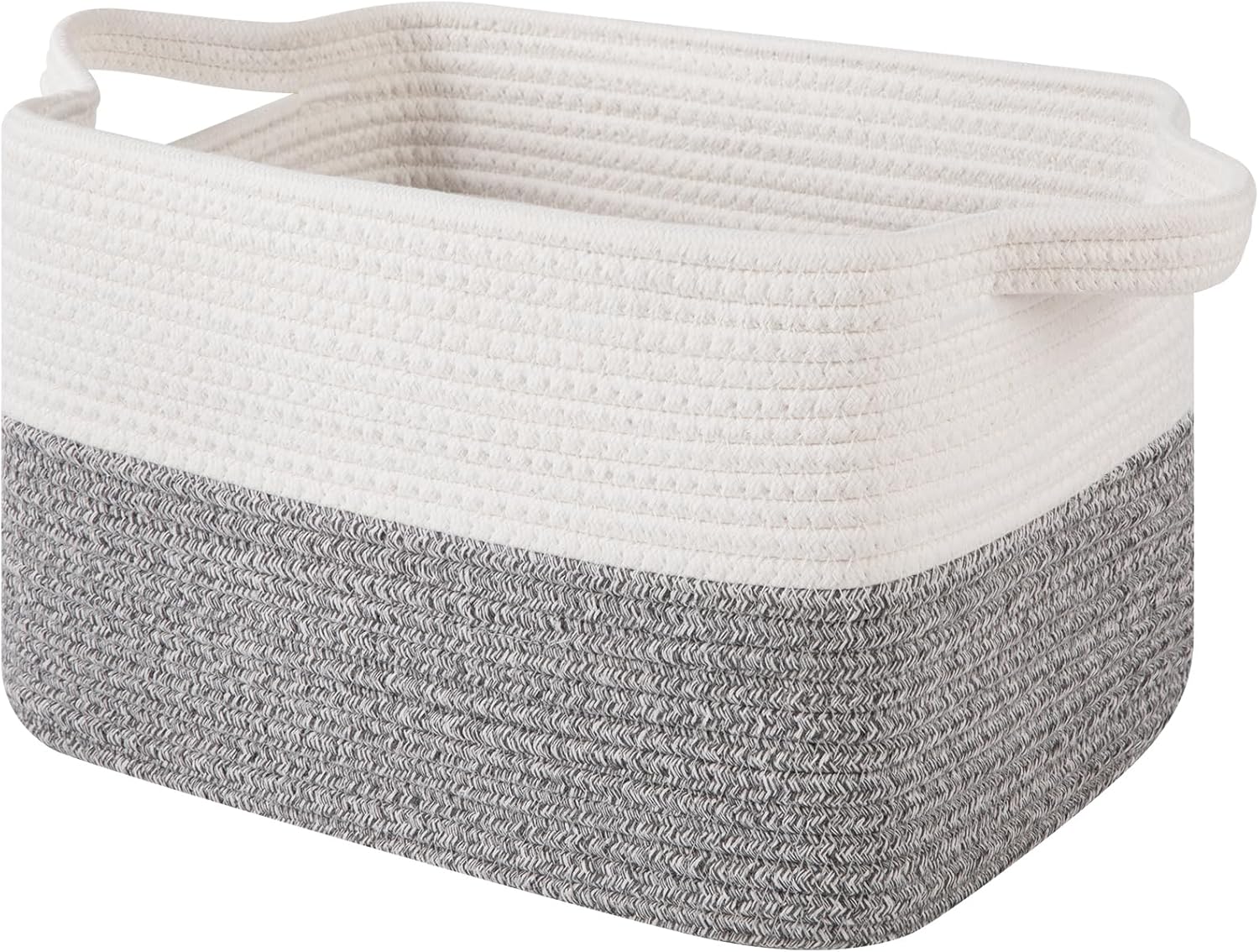 Boho Black Storage Bin — 13" — Grey and White