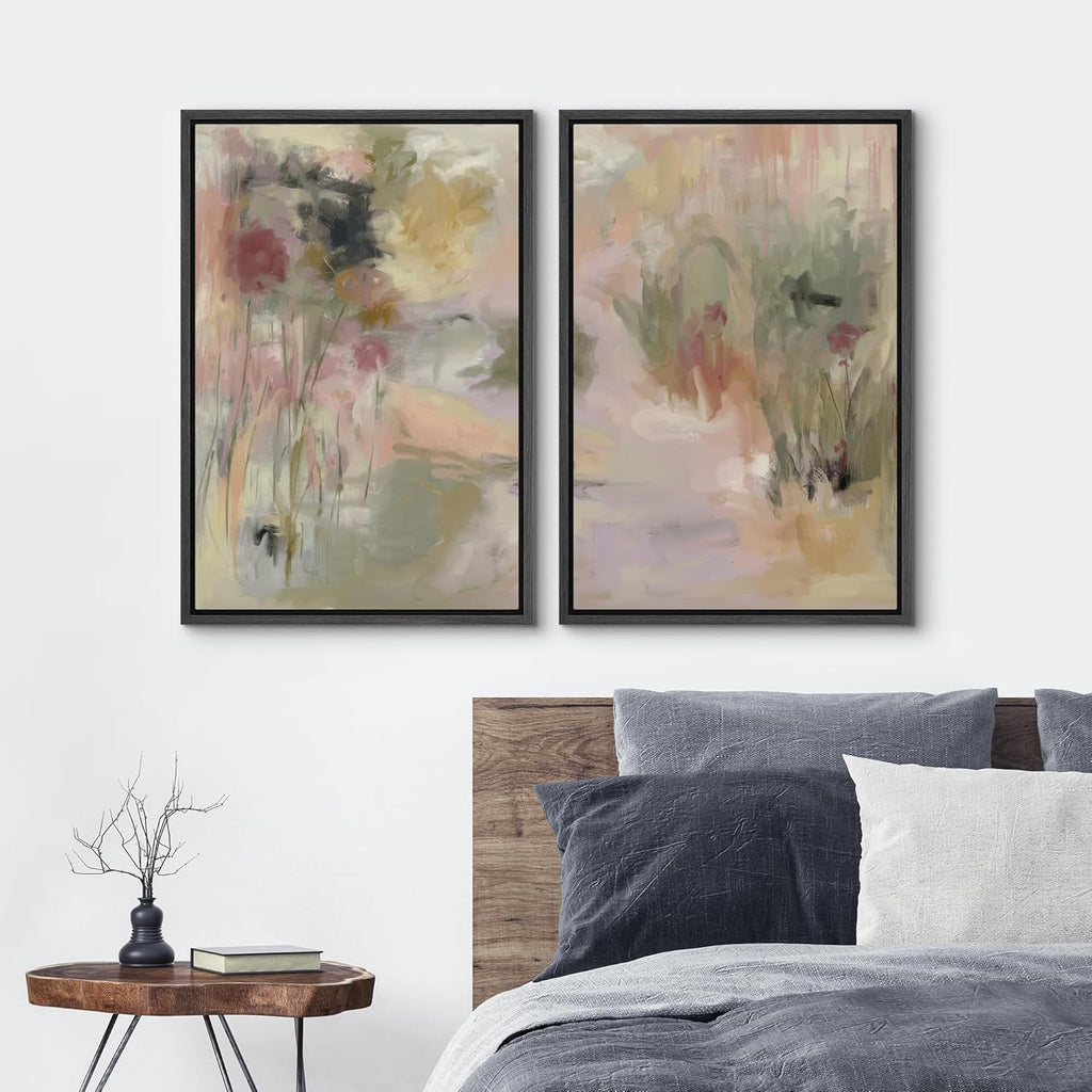 Framed Modern Fabric Wall Art — 24" - View 3