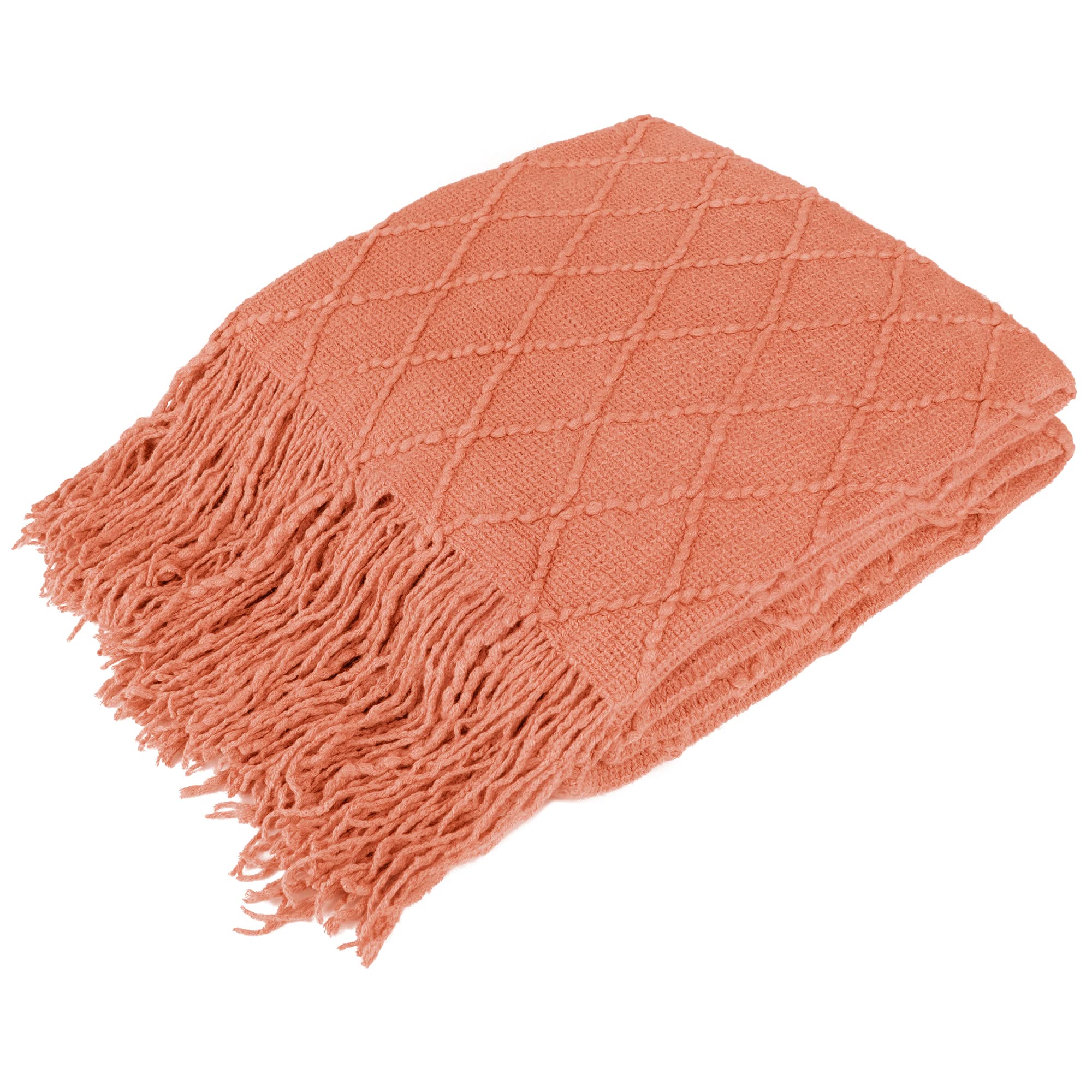 Knit Boho Beige Throw Pillow — 60"