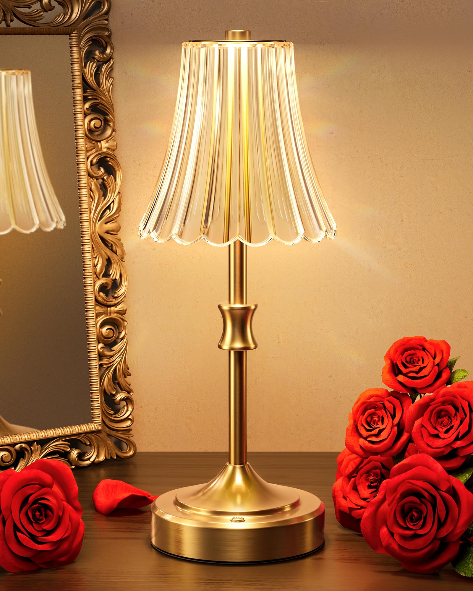 Cordless Luxe Glass Table Lamp