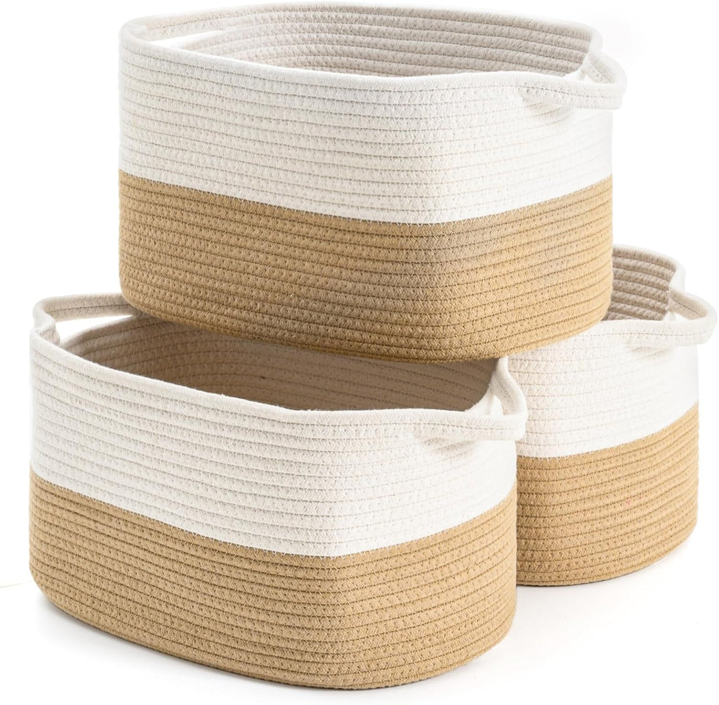 Boho Beige Throw Pillow — 7" — White&Khaki-3PCS