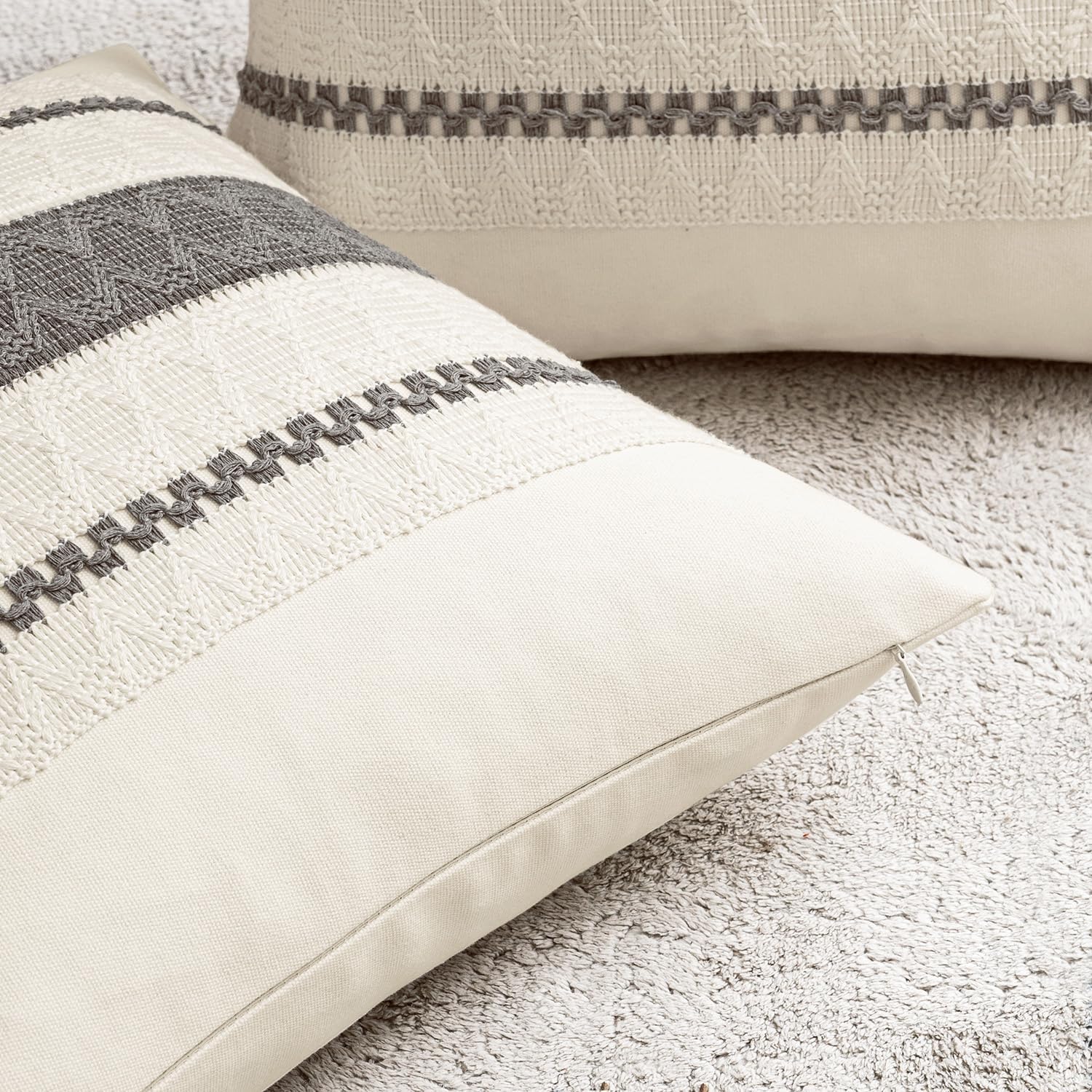 Boho Beige Pillow Cover — 18" - View 6