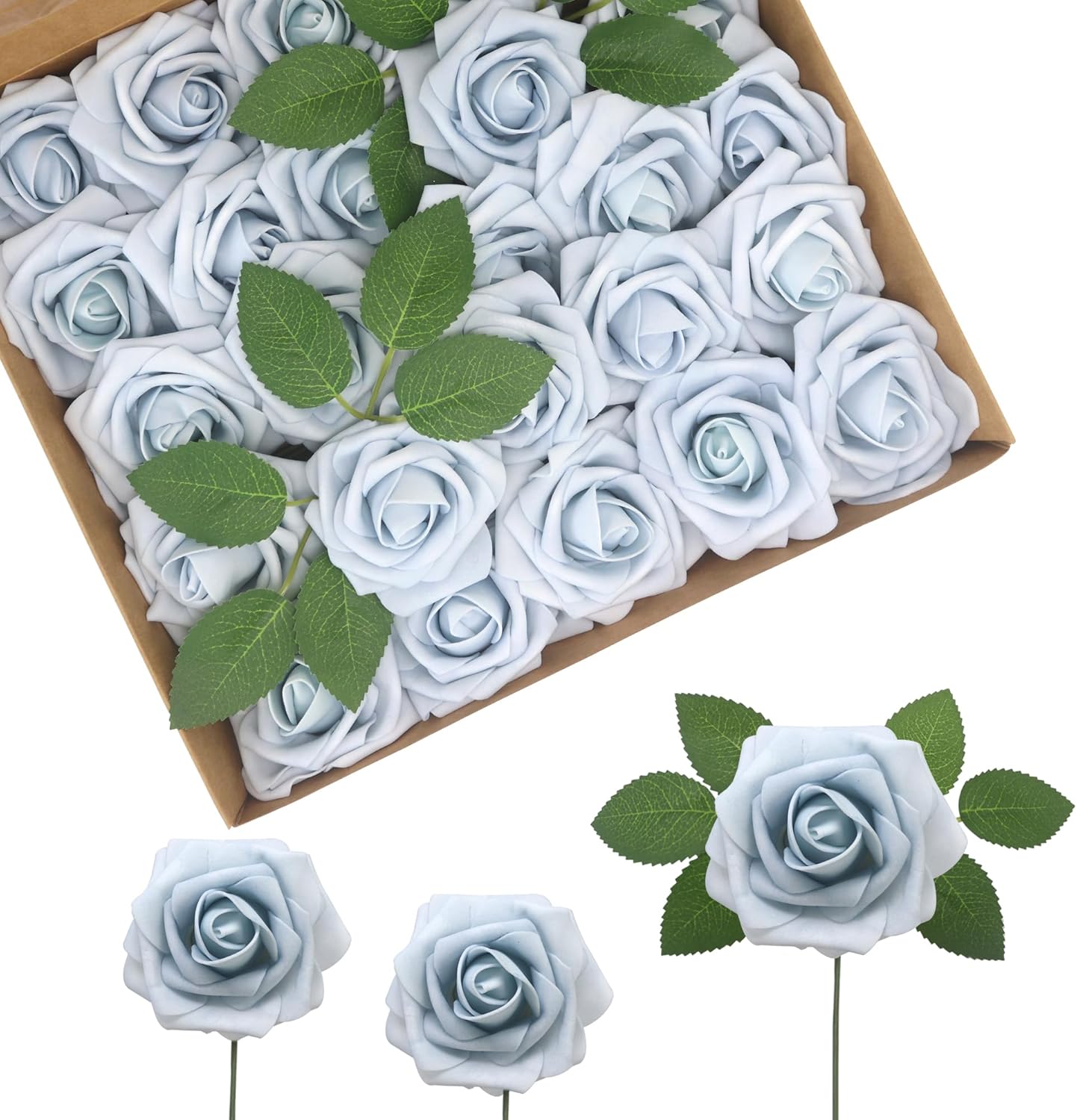 Beige Artificial Flowers — 3" — Regular 3" - 100pcs