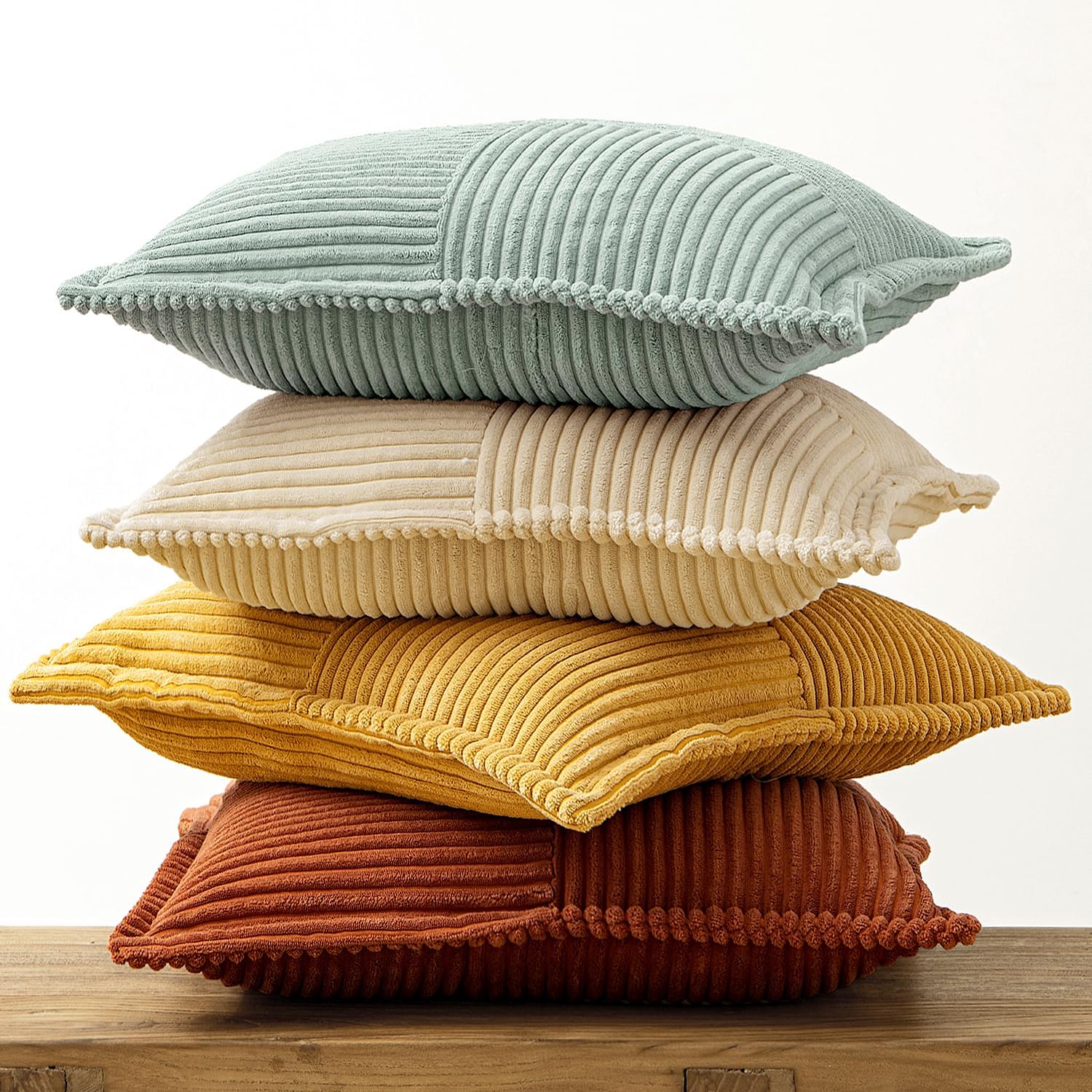 Boho Green Throw Pillow Cover — 20" - View 6