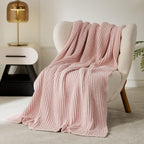 Knit Beige Throw Pillow — 50"