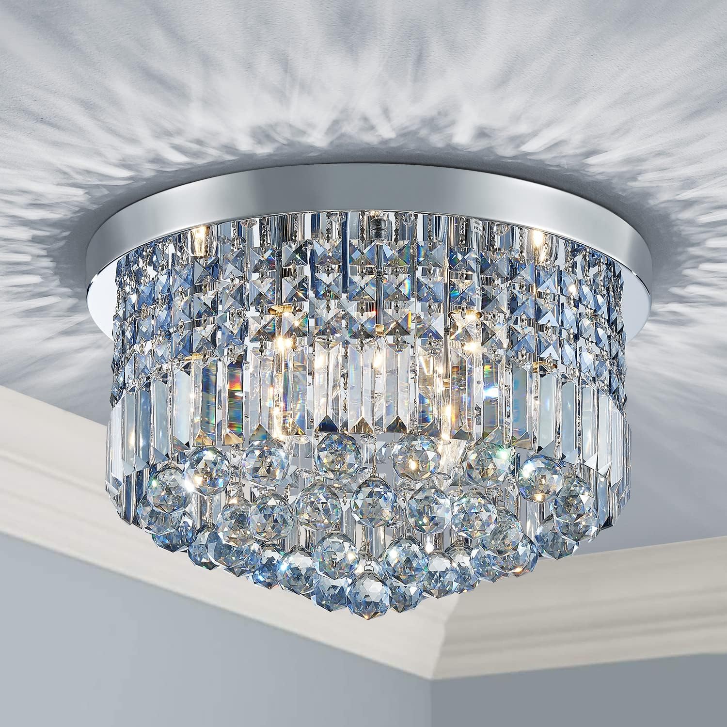 Antique Luxe Blue LED Bulb — 9-Light — H 11"