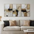 Framed Modern Beige Canvas Wall Art — 24" - View 2