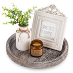 Round Farmhouse Brown Candle
