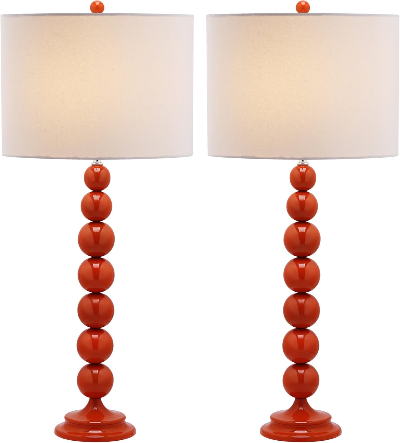 Modern Blue Table Lamp — Set of 2 — Orange - Set of 2