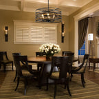 Round Farmhouse Black Chandelier — 6-Light - View 2