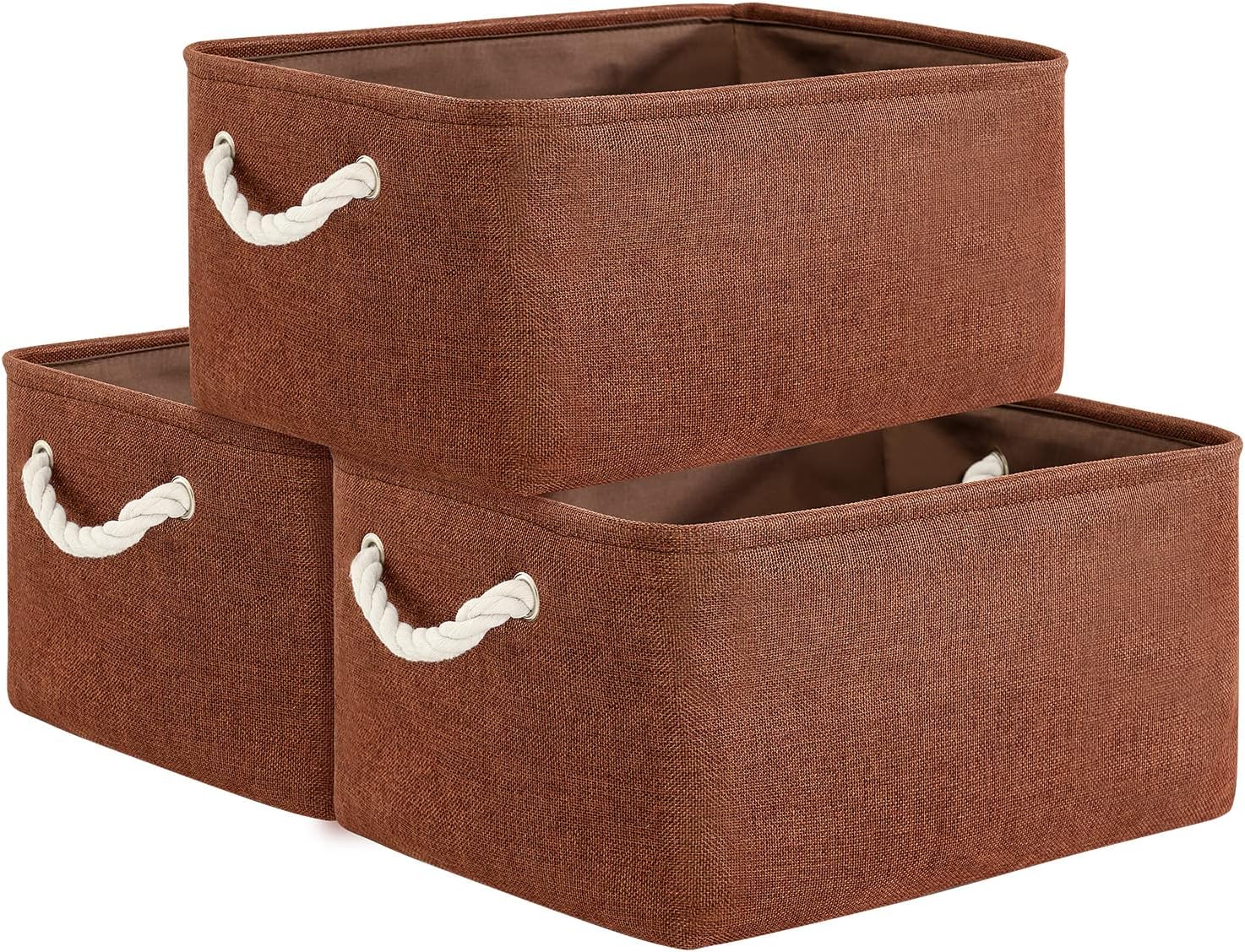 Beige Storage Bin — 2" — Brown