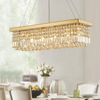 Adjustable Luxe Glass Chandelier — 6-Light