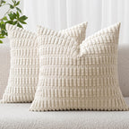 Boho Beige Throw Pillow Cover — 18"