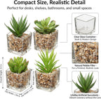 Glass Faux Plant — Set of 4 - View 2