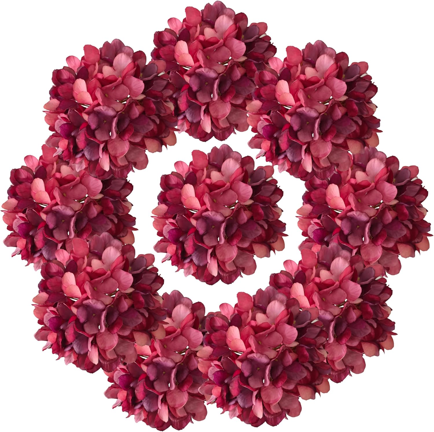 Blue Artificial Plant — 7.1" — Dark Red
