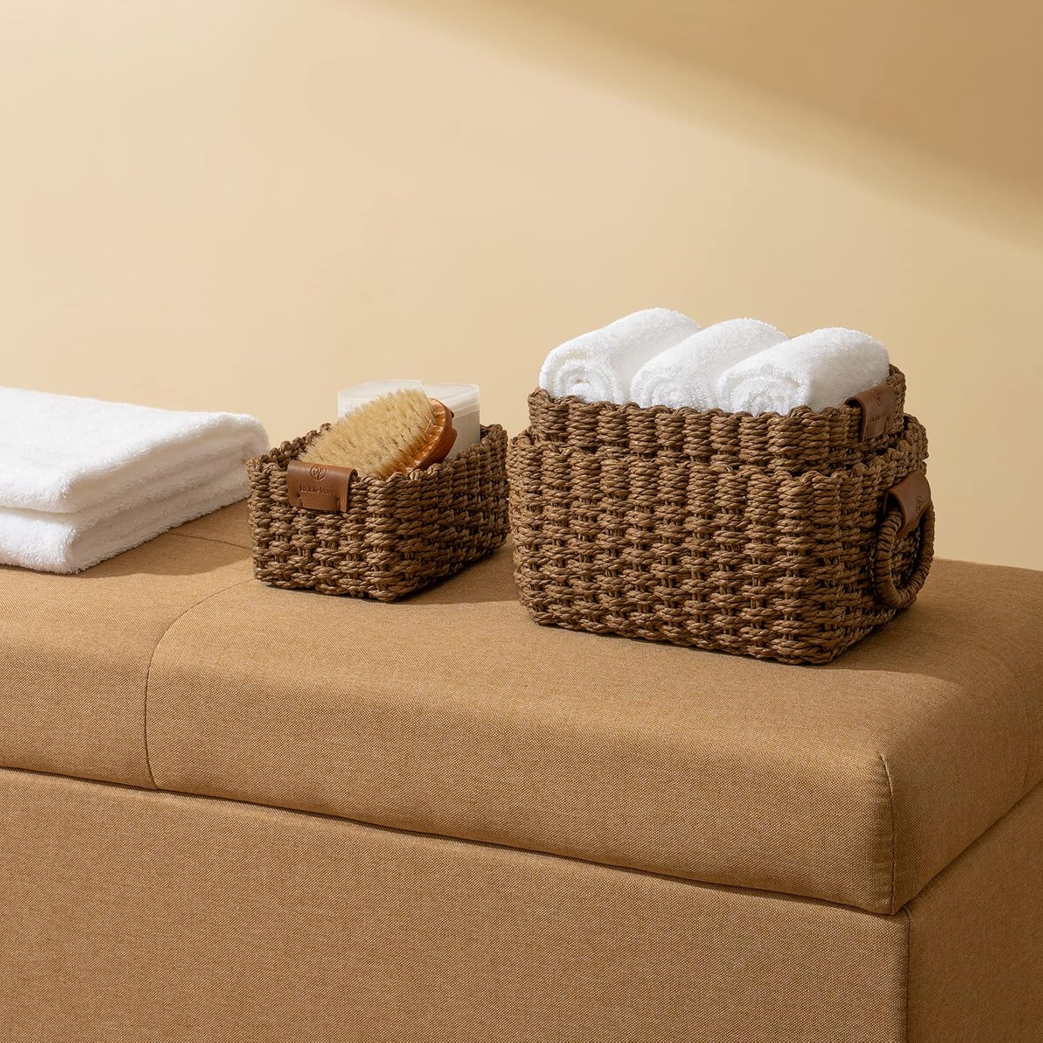 Boho Black Storage Basket — Set of 3 - View 3