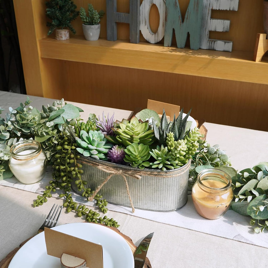 Oval Farmhouse Metal Artificial Plant — 10" - View 5